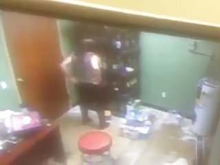 Chick pees in storage room