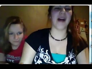 Flash da webcam adolescente grande reação 2 meninas