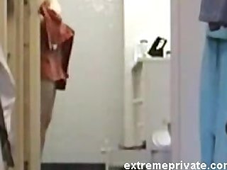 Spying 44 years Gwen in her bathroom