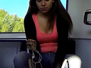 Candid - Cute Teen With Nice Tits Cleavage
