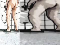 0252 boy ass naked for everyone public Toilet cartoon 7c8a1